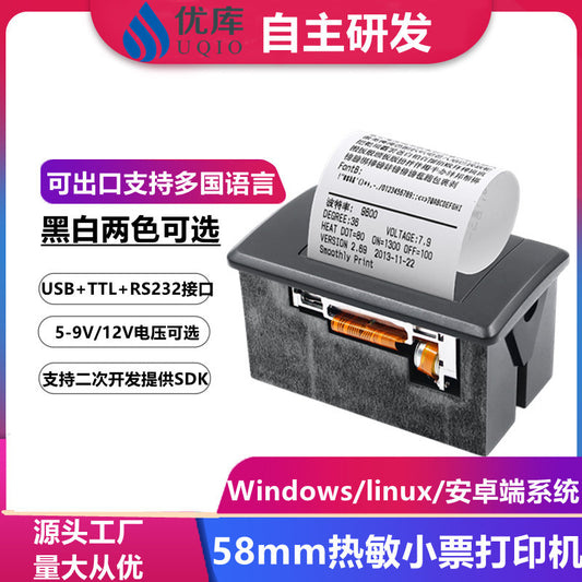 Youku Em5820 Panel Printer Self-Service Machine Medical Bank Vehicle-Mounted Fixed Printing Module Thermal Ticket Printer