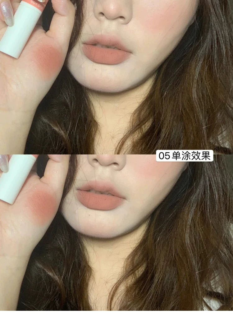 INTO YOU Lip Mud Heroine Matte Velvet Lip and Cheek Dual-use Lip Mud Soft Fog Smooth Blush INTOYOU Lip Lipstick Makeup
