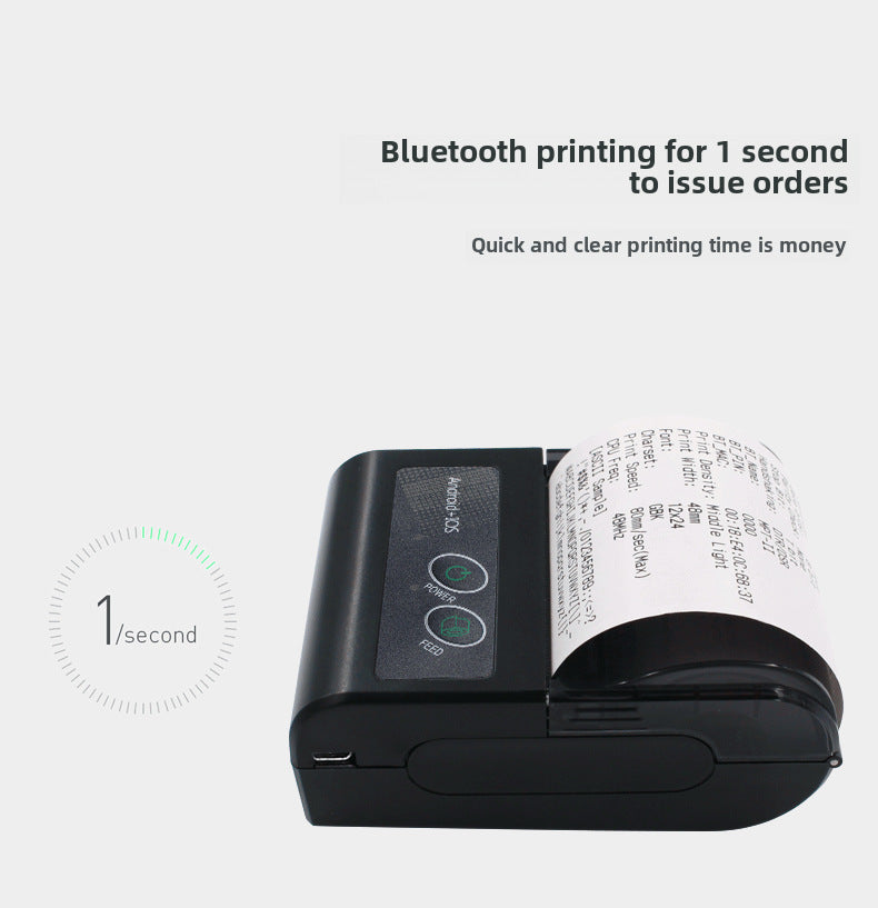 Youku 58Hb5 Bluetooth Printer Manager Fox Police Air Supply Gas Receipt Thermal Portable 58 Receipt Printer