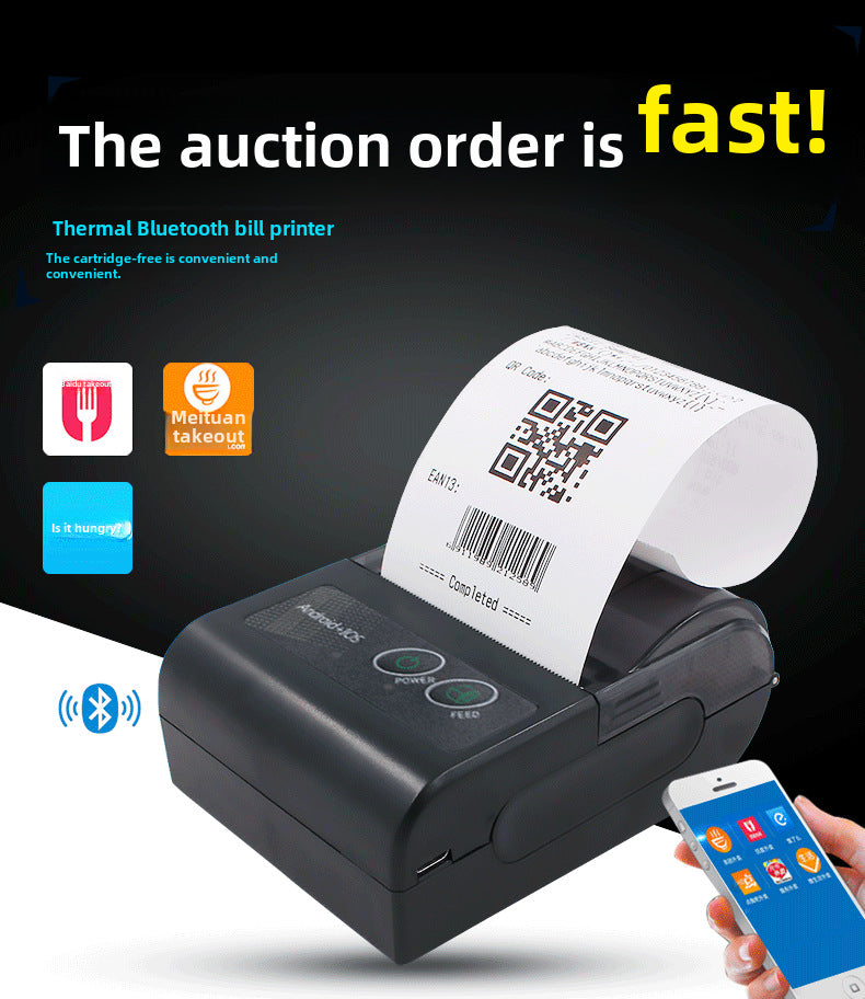 Youku 58Hb5 Bluetooth Printer Manager Fox Police Air Supply Gas Receipt Thermal Portable 58 Receipt Printer