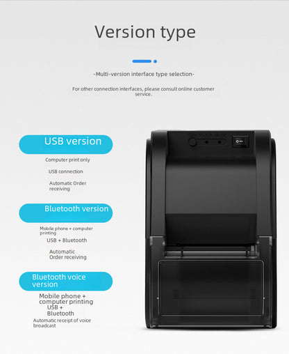 Youku 58A Thermal Printer for Supermarket Cash Register, Printing Receipts for Meituan and Ele.Me Delivery, Bluetooth Receipt Printing
