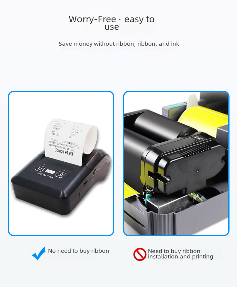 Youku H20H Thermal Receipt Printer 58 Cash Register Meituan Takeaway Bluetooth Connection Portable Receipt Printer