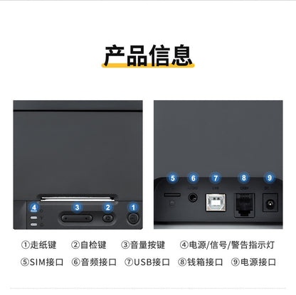 Youku 58E Bluetooth Wifi Receipt Printer for Supermarkets, Pharmacies, Cash Registers, Thermal Receipt Printer for Takeout Orders