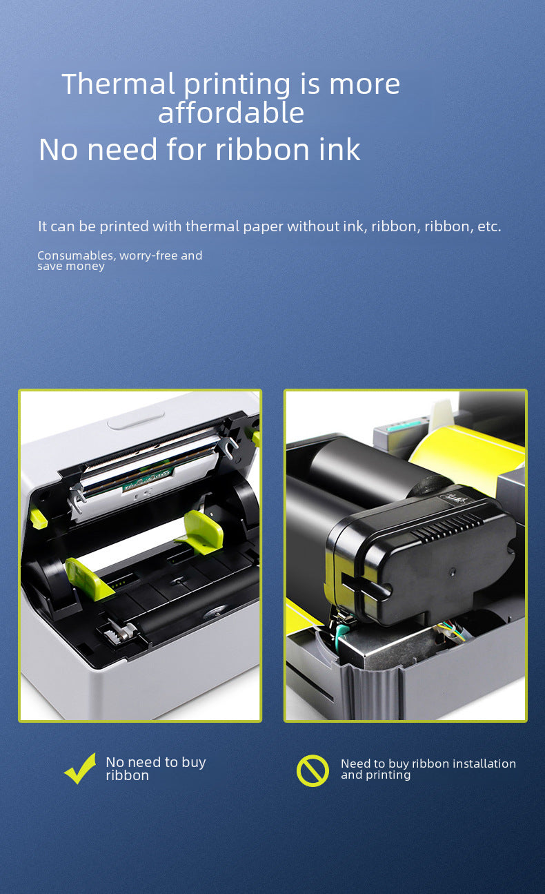 Youku Tdl408H Thermal Label Printer Bluetooth Express Label Printer for Self-Adhesive Export Labels