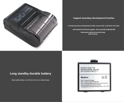 Youku 58Hb5 Bluetooth Printer Manager Fox Police Air Supply Gas Receipt Thermal Portable 58 Receipt Printer