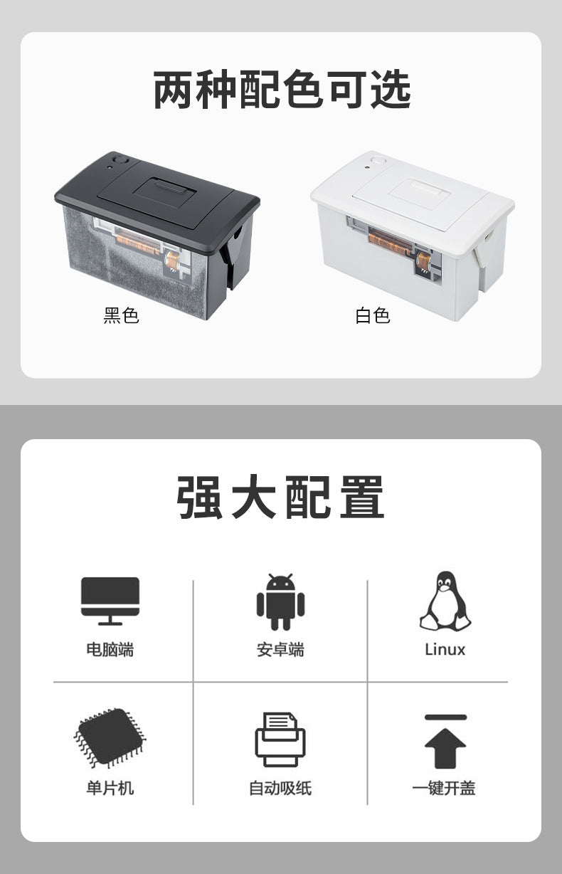 Youku Em5820 Panel Printer Self-Service Machine Medical Bank Vehicle-Mounted Fixed Printing Module Thermal Ticket Printer