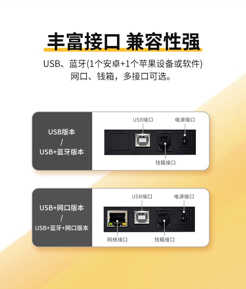 Youku 80E Bluetooth Receipt Printer Meituan Takeout Order Wifi Printing Kitchen Network Port Thermal Receipt Printer