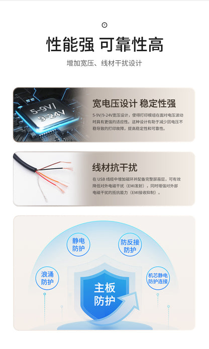 Youku Em5820 Panel Printer Self-Service Machine Medical Bank Vehicle-Mounted Fixed Printing Module Thermal Ticket Printer