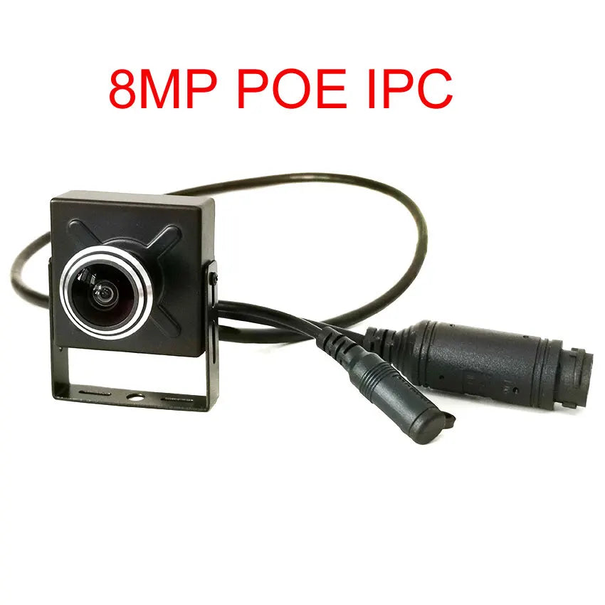 4MP/8MP Metal Mini IP Camera DC 12V or 48V POE 2K/4K H.265 ONVIF IPC Human Motion Detection With Wide View Fisheye Lens 1.8mm