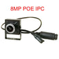 4MP/8MP Metal Mini IP Camera DC 12V or 48V POE 2K/4K H.265 ONVIF IPC Human Motion Detection With Wide View Fisheye Lens 1.8mm