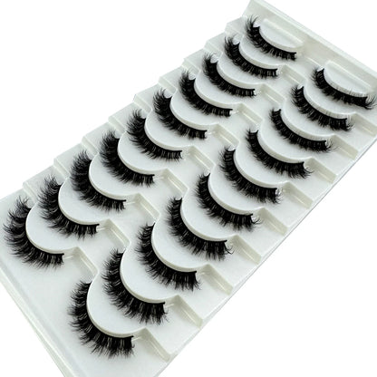 New Cat Eye Artificial Mink Eyelash 3D Curling Natural and Realistic Messy Tail Eye Extended Soft Eyelash