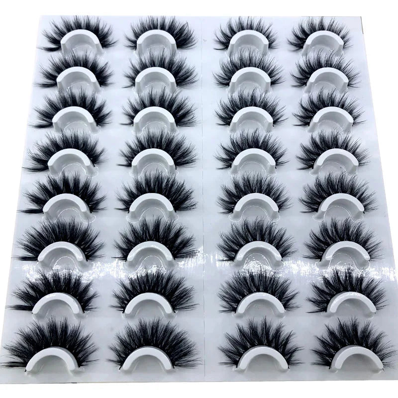 16 Pairs 3D Mink Lashes Natural False Eyelashes Dramatic Volume Fake Lashes Makeup Eyelash Extension Silk Eyelashes