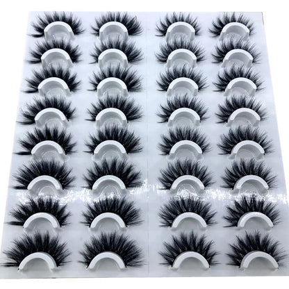 16 Pairs 3D Mink Lashes Natural False Eyelashes Dramatic Volume Fake Lashes Makeup Eyelash Extension Silk Eyelashes