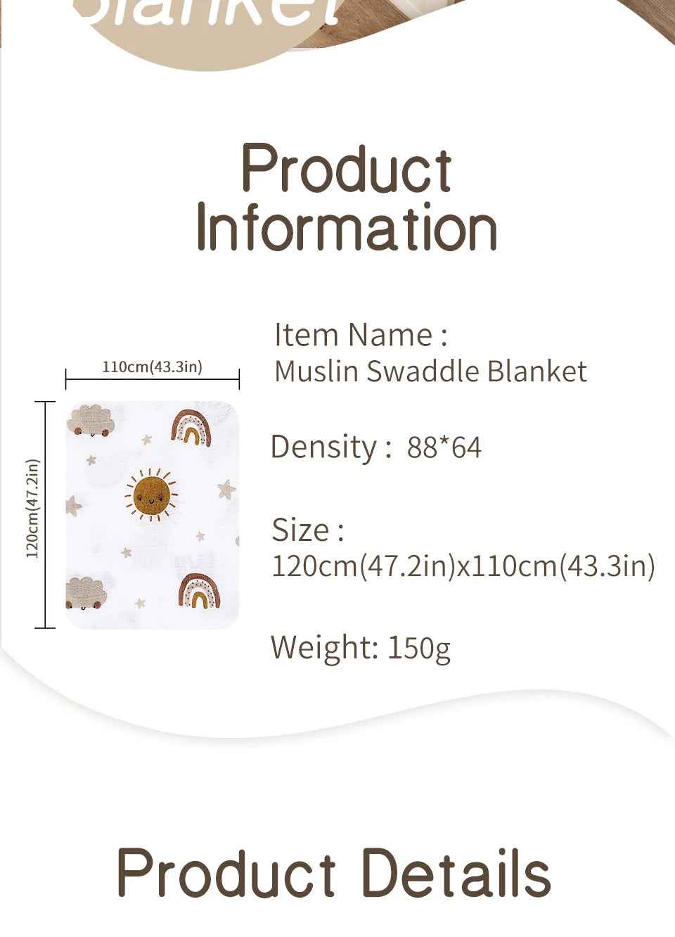 Kangobaby #My Soft Life# Solid Color Bamboo Cotton Baby Muslin Swaddle Blanket Newborn Bath Towel Infant Quilt Size 120x110cm
