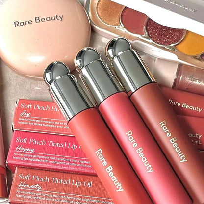 Rare Beauty Soft Pinch Tinted Lip Oil Stain Lip Gloss Lipstick Bronze Colored Contour Liquid Blusher Easy To Apply Woman Makeup