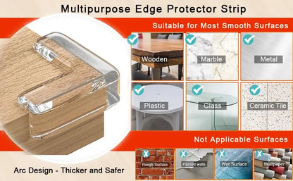 Baby Safety Silicone Kids Proofing Edge Protector Soft Transparent Children Anti Collision Table Corner Edge Protection Cover