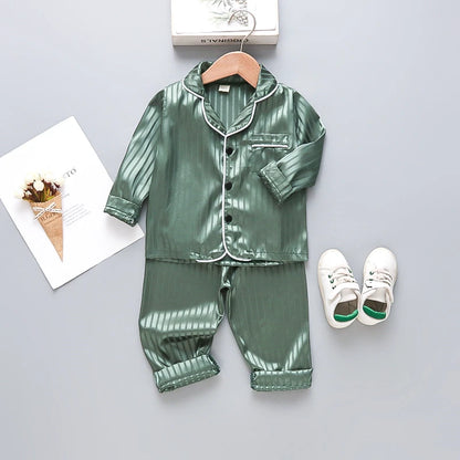 New Spring Autumn Baby Boys Clothes Set Children Pajamas Long Sleeved Shirt Pants 2Pcs/Sets Kids Girls Sleepwear Infant Costume