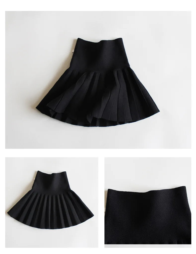 Kids Girls' Dress Children's Student Short Skirt Baby' Clothing Half Skirt Princess Pleated Tutu Skirt
