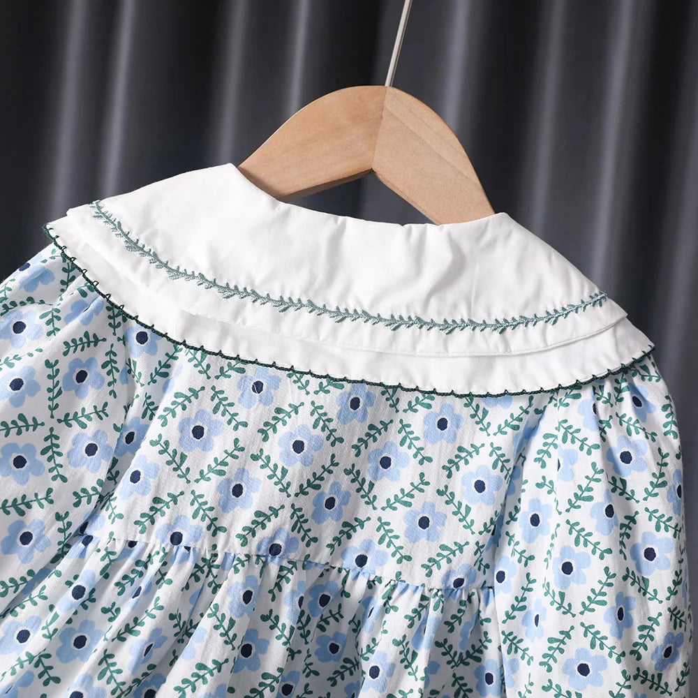 2PCS Baby Girl Clothes Set Spring Autumn Children Clothing Flower Dress+Knit Jacket Outerwear Suit Kids Toddler Outfits