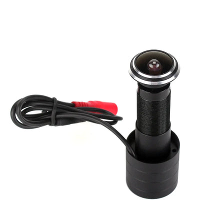 SMTKEY 160Degree Wide View 1200TVL Color Video CCTV Camera with Fisheye Lens for Door outside Monitoring No need DVR
