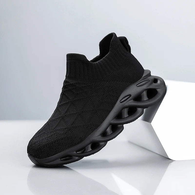 Children Sneaker Boys Sock Shoes Fashion Knit Spring Breathable Lightweight Running Sports Shoes Boy Slip on Casual Sneaker