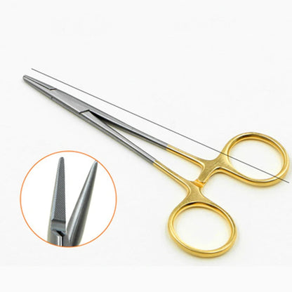 Tiangong gold handle needle holder stainless steel double eyelid surgery tool beauty plastic insert suture holding needle clamp