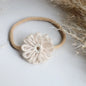 1.6in Woolen Flowers Baby Girls Nylon Headbands Kid Handmade Elastic Hairbands Children Hair Accessories Vintage Toddler Winter