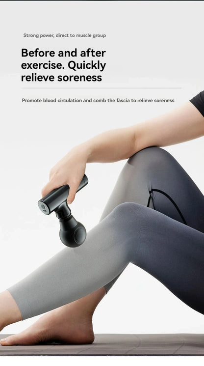 2025 New Mini Massage Gun USB Portable Muscle Relaxation Vibrating Fitness Equipment for Neck Back Shoulder Pain Relief