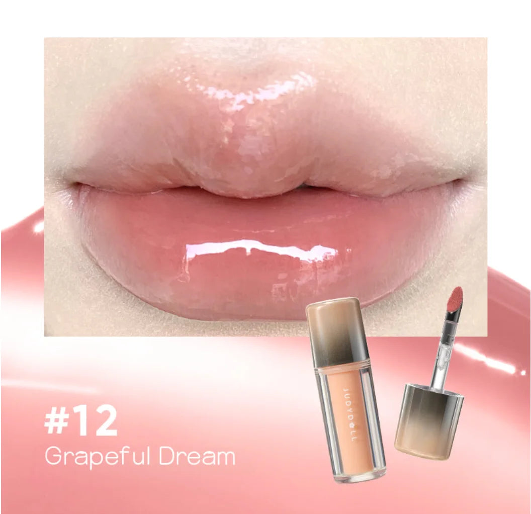 Judydoll Dual Finish Watery Lip Gloss 2.4g Nurturing Hydrating Color Fresh Makeup Cosmetics