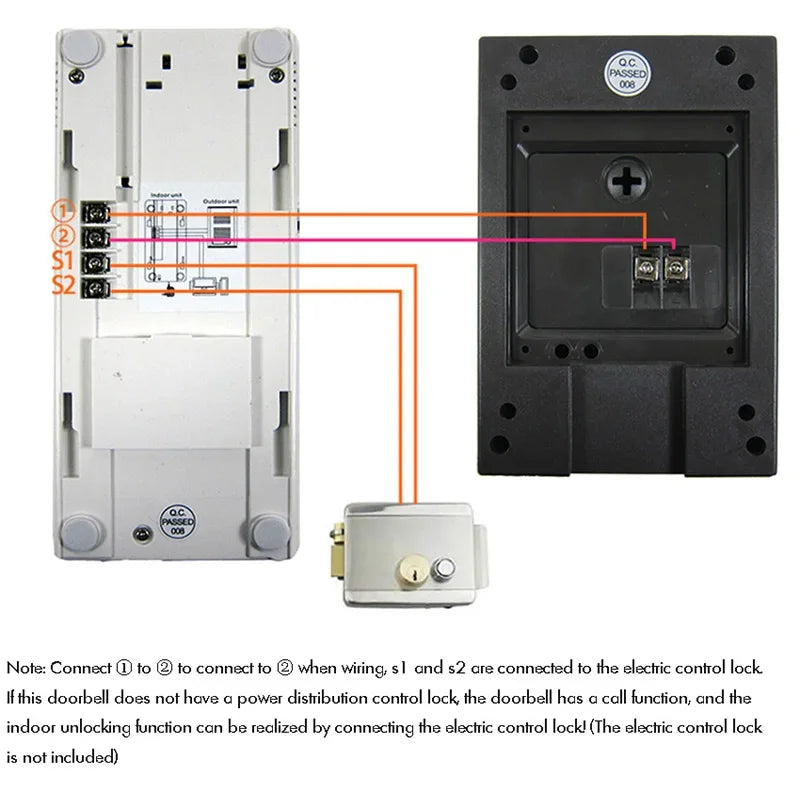 Door Phone System, Doorbell Intercom Entry System, Wired Intercom Doorbell Kits, Door Intercom, Support Unlock Door Release