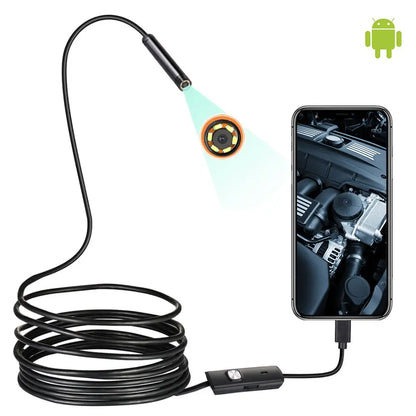 5.5MM Android Endoscope Camera 3 IN1 Micro USB Type C Borescope Mini Camera Waterproof LED Car Inspection For HUAWEI XIAOMI PC