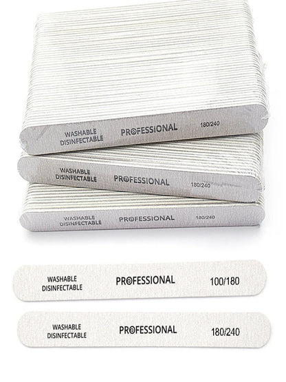 10/25/50Pcs Nail File 100/180/240 Wooden Sanding Buffer Block Pedicure Manicure UV Gel Nail Polish Pro Files Artificial tips