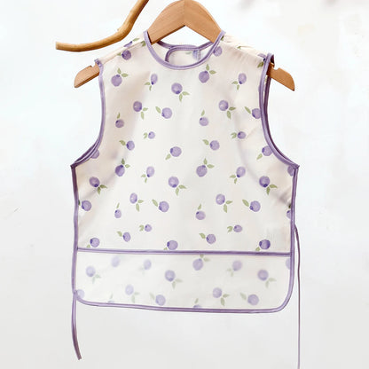 1 Pc 100%Polyester Waterproof Baby Bibs for Infant Toddler Cute Sleeveless Feeding Apron Bib Meal Burp Cloths