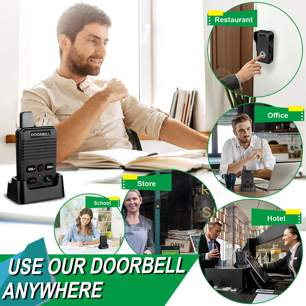 Wireless Voice Duplex Intercom Doorbell 500M Apartment Room Intercom Intercom System Doorbell for House Home Factory Office