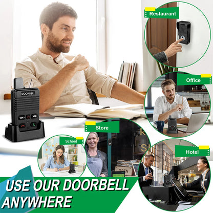 Wireless Voice Duplex Intercom Doorbell 500M Apartment Room Intercom Intercom System Doorbell for House Home Factory Office