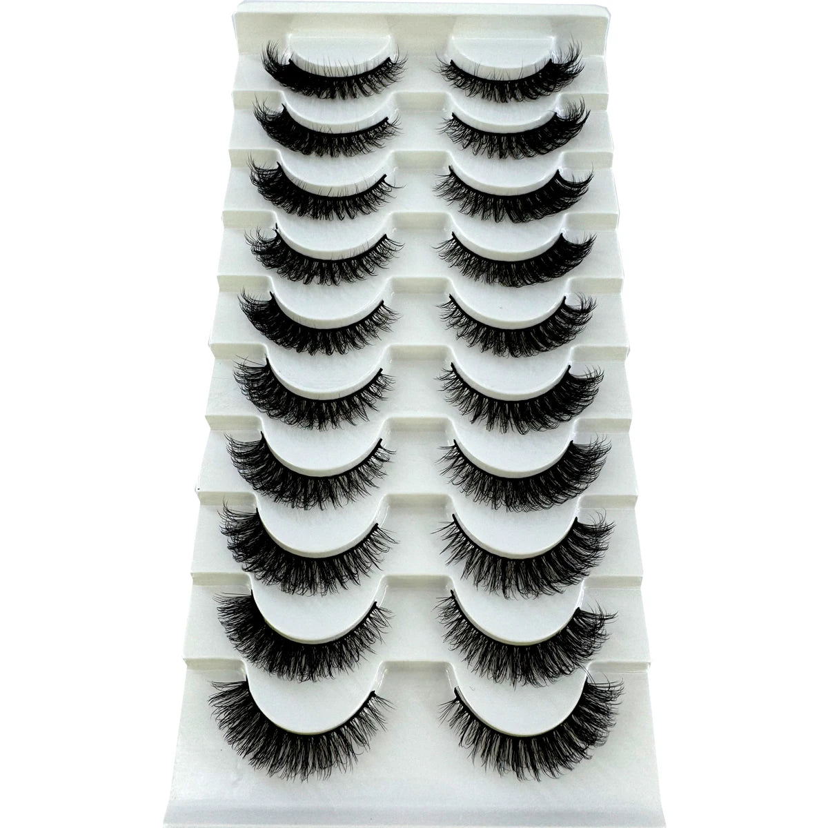 New Cat Eye Artificial Mink Eyelash 3D Curling Natural and Realistic Messy Tail Eye Extended Soft Eyelash