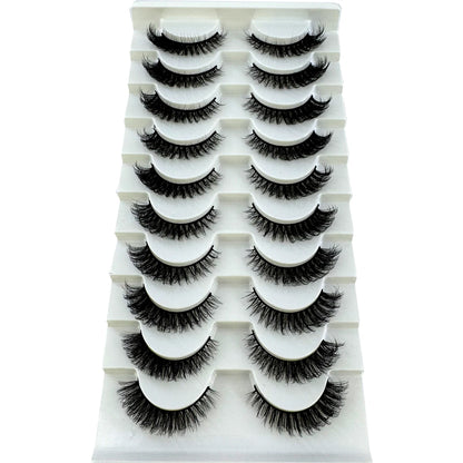 New Cat Eye Artificial Mink Eyelash 3D Curling Natural and Realistic Messy Tail Eye Extended Soft Eyelash