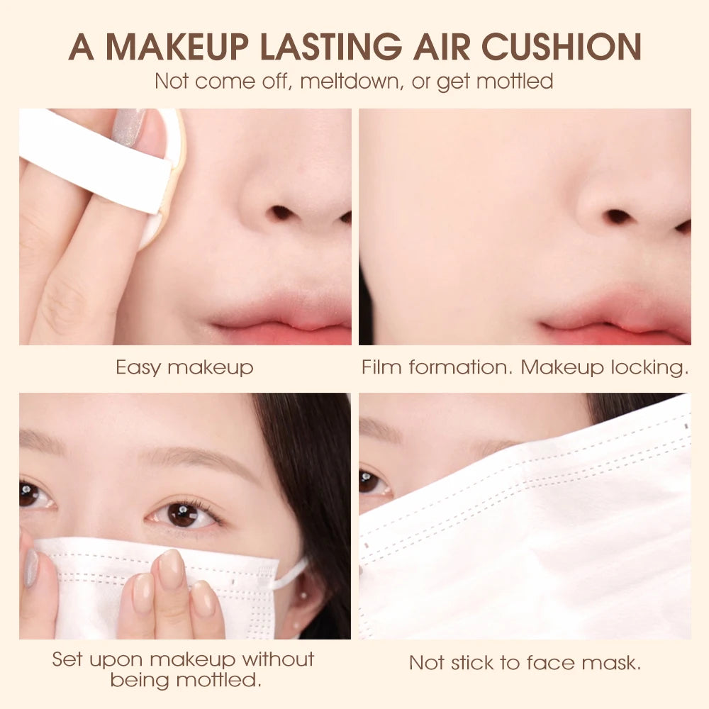 O.TWO.O Air Cushion BB Cream 3 Colors Fuller Coverage Waterproof Long-lasting Concealer Cushion Compact With Puff Face Makeup