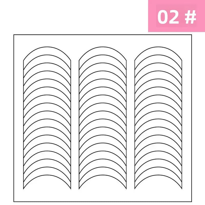 2 Sheets White French Manicure Strip Nail Art Form Fringe Tip Guides Sticker DIY Line Tips Decoration Tool