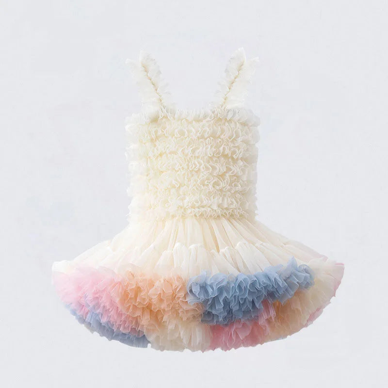 Girls Tutu Dress for Girls Baby Ball Gown Princess Party Vestido Casual Ruffled Bubble Photography Dresses Children Clothes L017