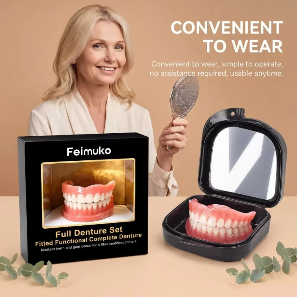 Immediate Denture Bases for Adults, Temporary Full Mouth Denture Base Plate, Designed for Toothless Adults Oral Restoration