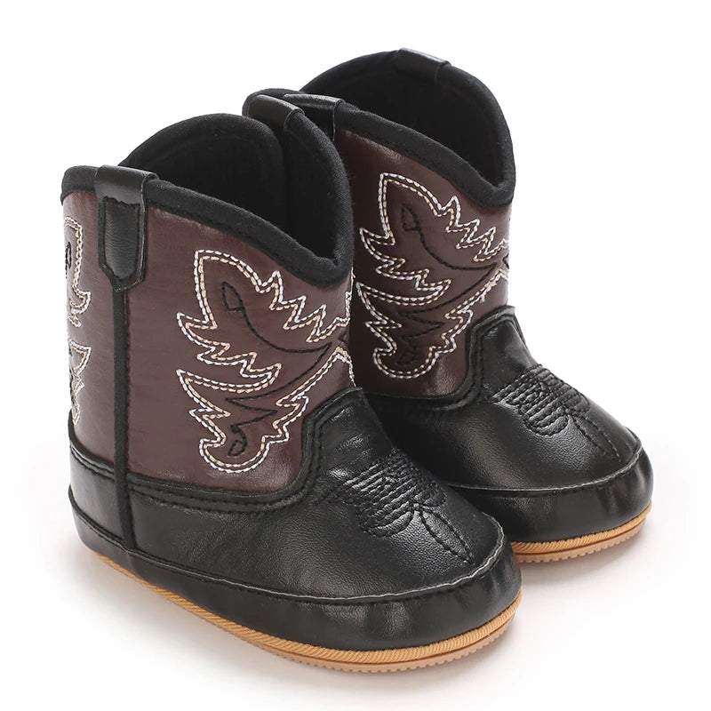 Infant Boy Girls Autumn Winter Snow Boots Embroidery Warm Baby First Walker Shoes for Christmas Baby Shower