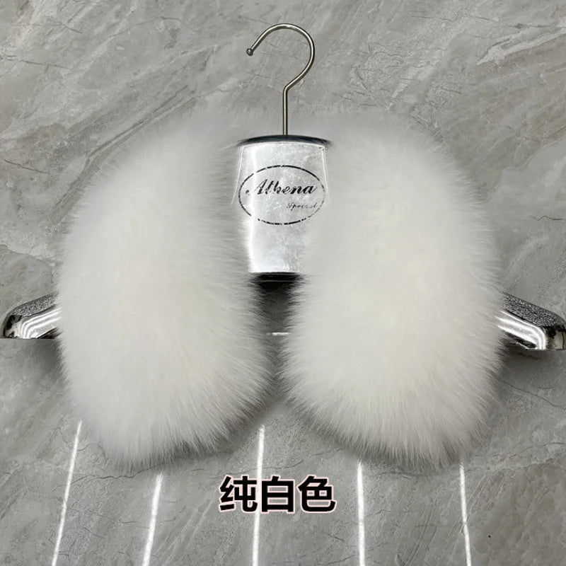 Real Fox Fur Collar Winter Men And Women's Fox Fur Square Collar Natural Fur Scarves For Ladies Neck Warmer Fur Scarf Shawls