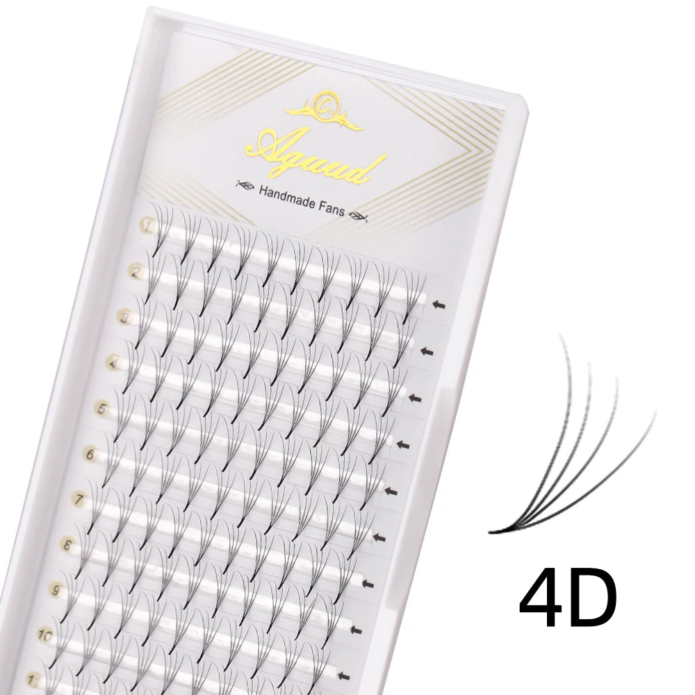AGUUD 5 Trays/Lot Thin Roots Slim Base Premade Fans Lash Sharp Pointy Base Promade Russian Volume Fans Eyelash Extensions Faux