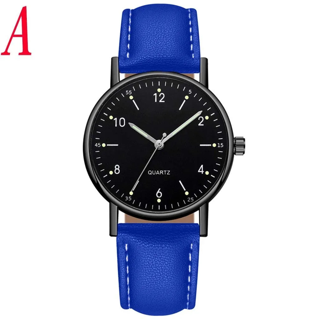 Trendy Fashion Dial Watch Hot Selling Luminous Women Watch Navy Leather Strap Precise Timekeeping Stylish Modern Wristwatch