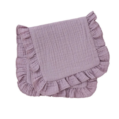 Soft Muslin Cotton Gauze Shoulder Rag Baby Burping Pad Ruffle Newborn Baby Burp Cloths