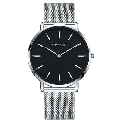 Reloj LIGE 2025 TOP Elegant Women's Watch Fashion Simple Ladies Watch Dress Gift Quartz Waterproof Watch for Women montre femme