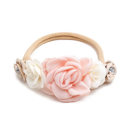 Beautiful Lovely Baby Flower Headbands Newborn Head Band for 0-12 Months Infant Headband Boutique Headwear High Elastic