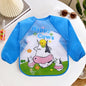 Baby Smock Bibs Waterproof Long-sleeved Eating Feeding Art Apron Newborn Toddler Burp Cloths Fit 0-3 Years Dropshipping