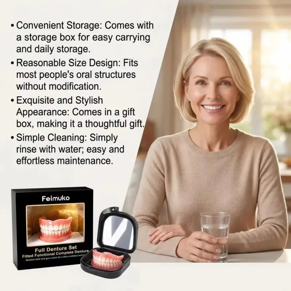 Immediate Denture Bases for Adults, Temporary Full Mouth Denture Base Plate, Designed for Toothless Adults Oral Restoration